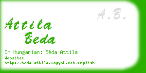 attila beda business card