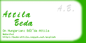 attila beda business card